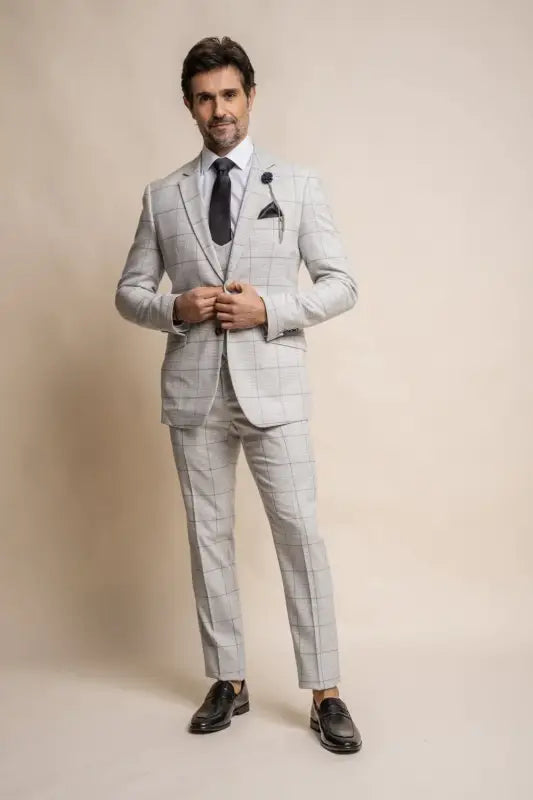 3-delat kostym check Radika Grey