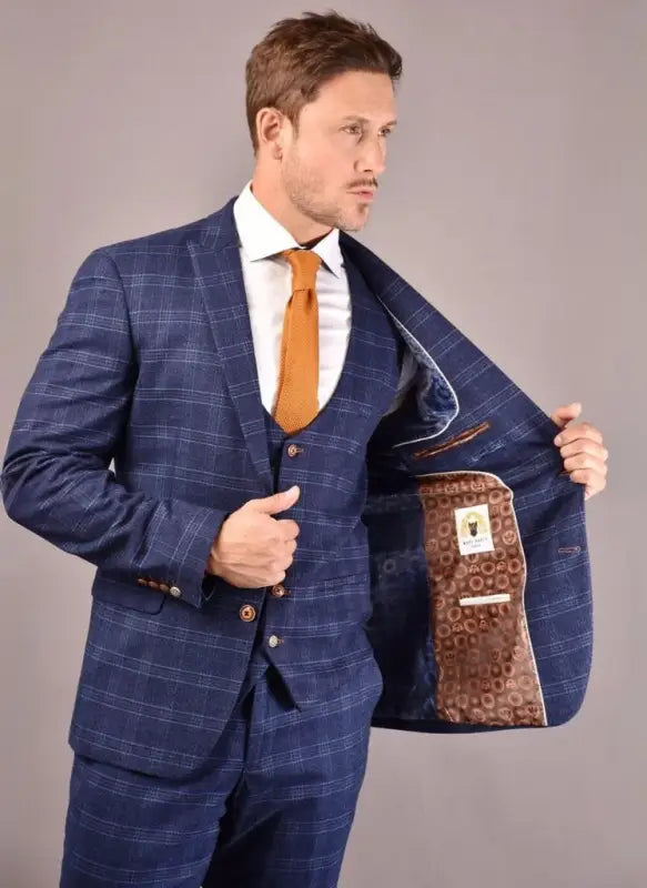 Marc Darcy - Kavaj Blå Chigwell Tweed