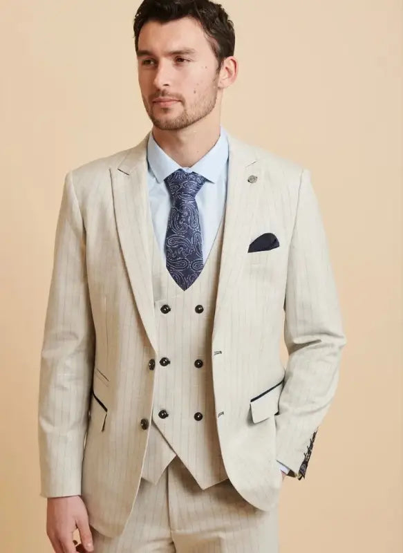 Marc Darcy - Kavaj Grant Stone Pinstripe