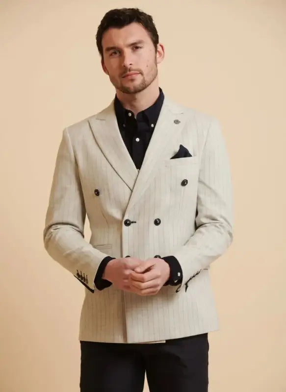 Marc Darcy - Kavaj Grant Stone Pinstripe DB