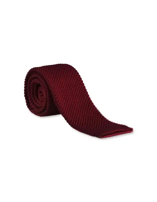 Vinröd Slips Stickad | Garrison Limited