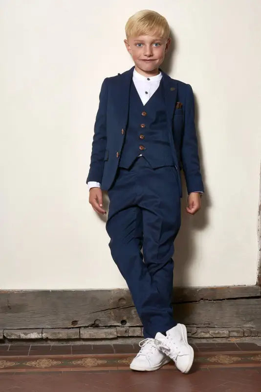 Tredelad kostym för barn - Max royal blue