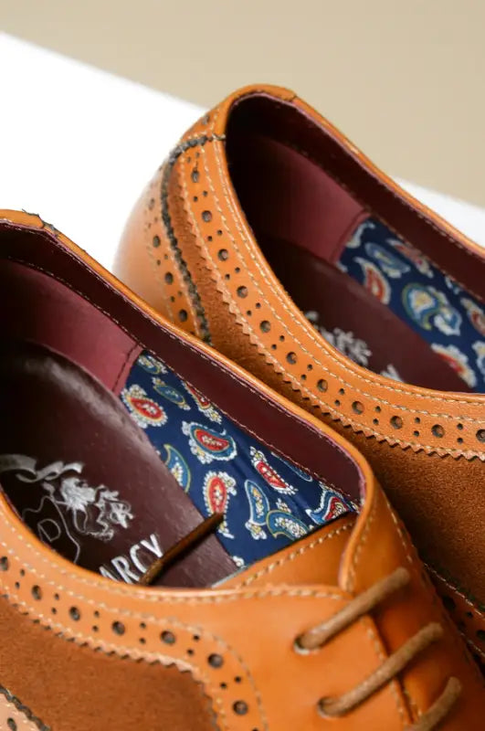 Bruna läderskor Marc Darcy Bradley - Wingtip brogue