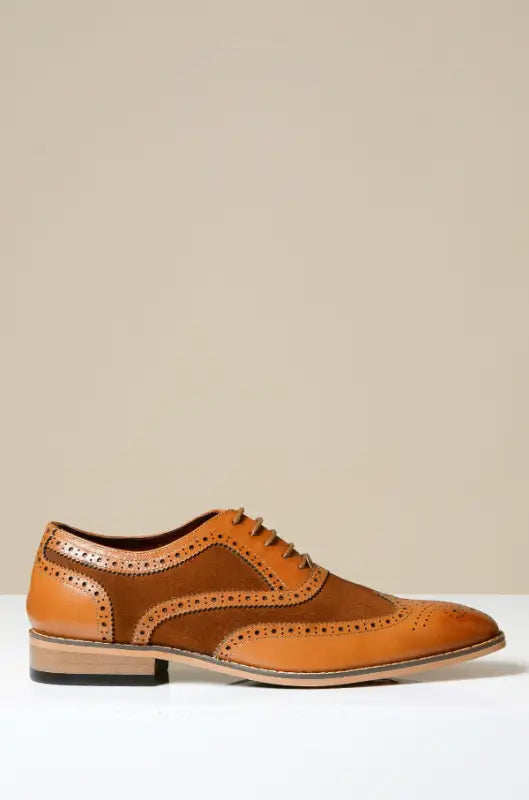 Bruna läderskor Marc Darcy Bradley - Wingtip brogue