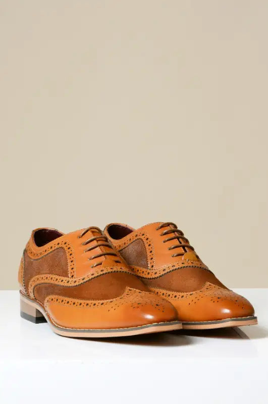 Bruna läderskor Marc Darcy Bradley - Wingtip brogue