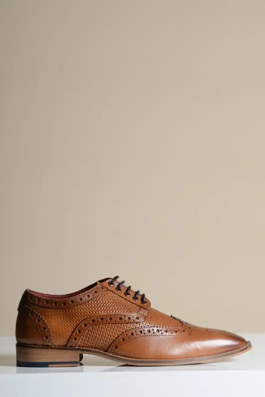 Bruna läderskor Marc Darcy Brandon Wingtip brogue - schoenen