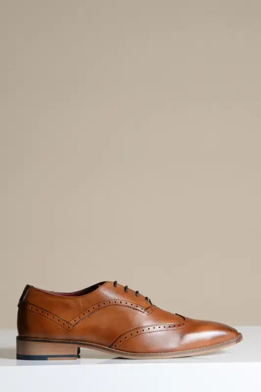 Bruna läderskor Marc Darcy Dawson Wingtip brogue - schoenen