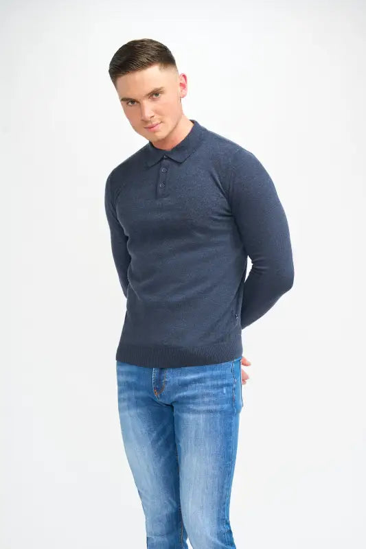 Cavani Boom Electric Blue – Pikétröja för herr - Marinblå