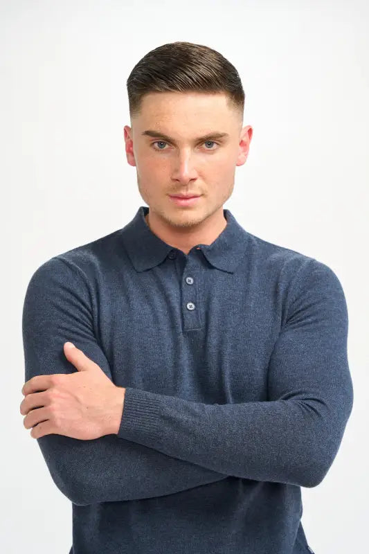 Cavani Boom Navy – Pikétröja för herr - pullover