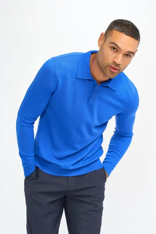 Cavani Boom Navy – Pikétröja för herr - pullover