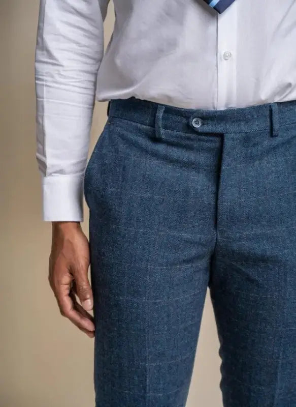 Cavani - Byxor Carnegi Navy Tweed - Byxor