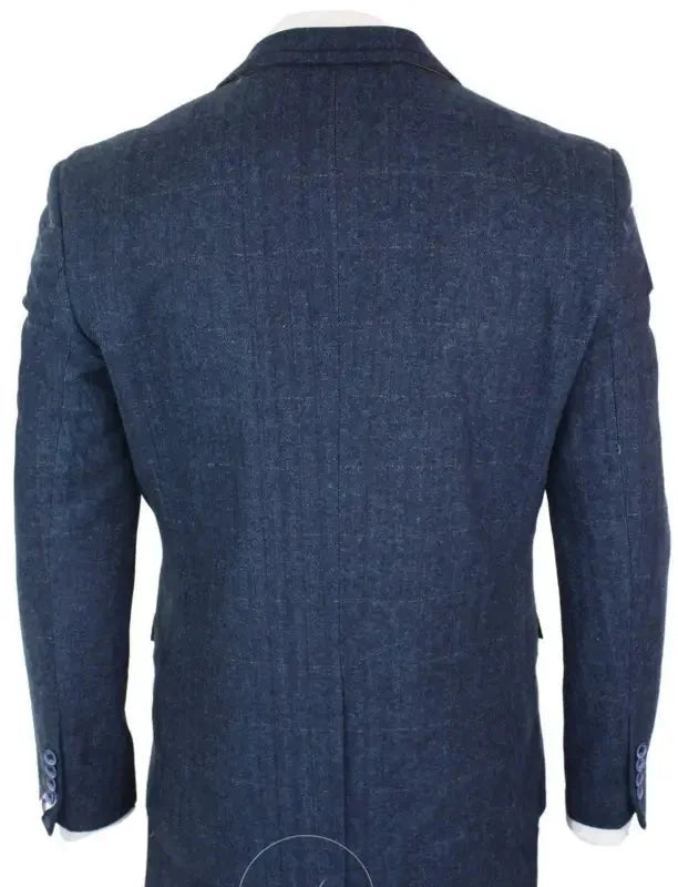 Cavani kostym - Carnegi Navy Tweed Kostym - driedelig pak