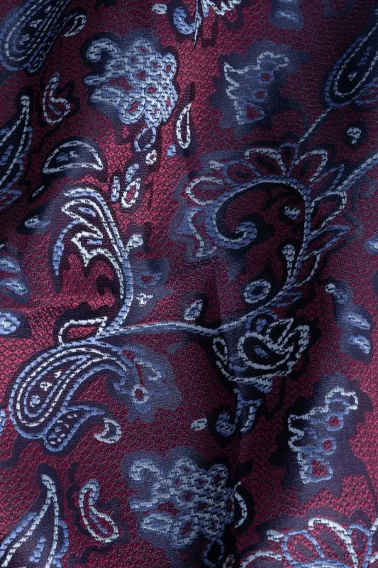 Cavani - Vinblå Paisley Slips set - gentleman set