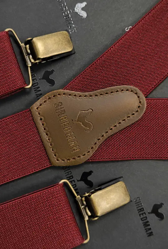 Hängslen Gentleman’s bordeaux resår - Bretels
