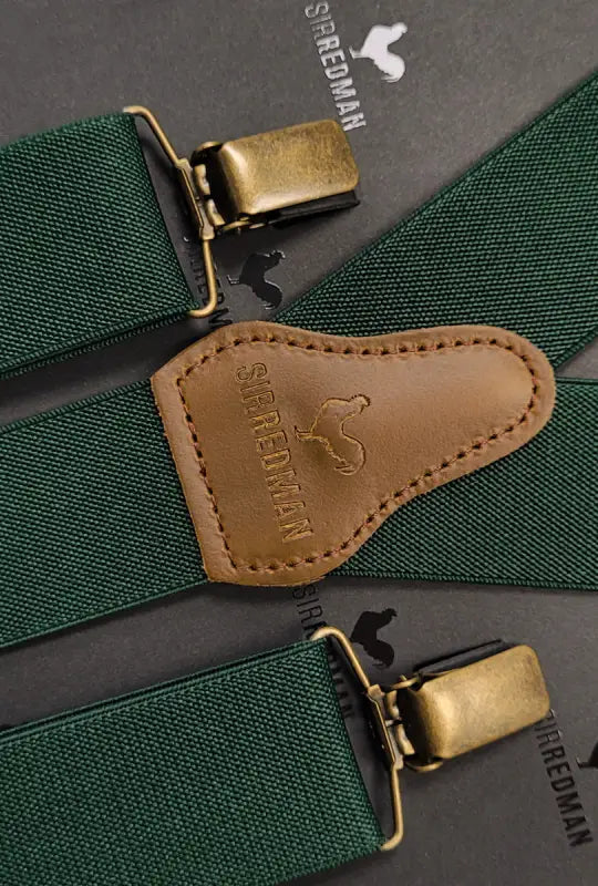 Hängslen Gentleman’s buteljgrön resår - Bretels