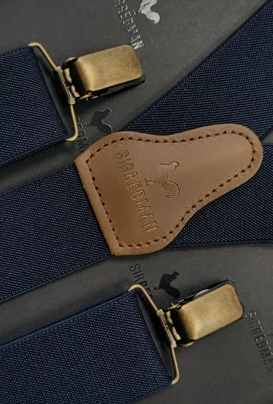 Hängslen Gentleman’s marinblå resår - Bretels