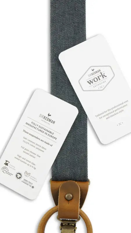 Hängslen Gentleman’s svart denim - Bretels