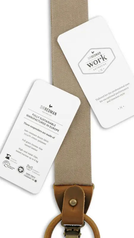 Hängslen Gentleman’s taupe denim - Bretels