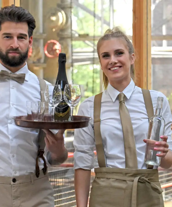 Hängslen Gentleman’s taupe resår - Bretels