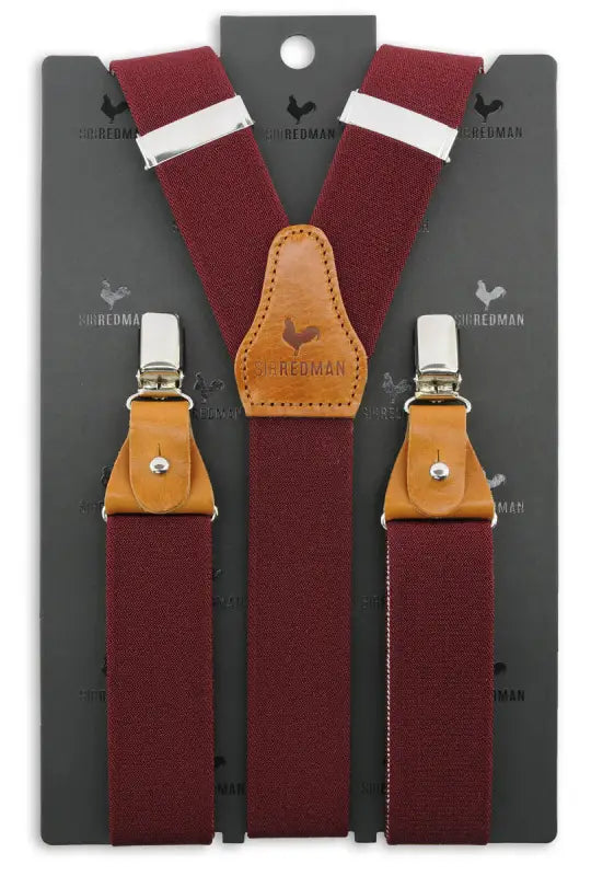 Hängslen Luxe Fundamental bordeaux - Bretels