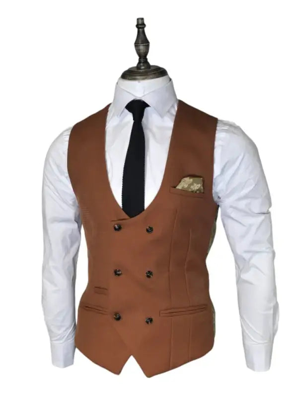 Kelvin - Väst Ljusbrun Dubbelknäppt - Väst