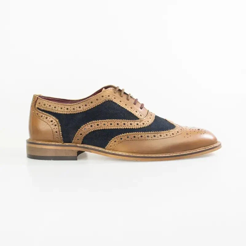 Kostymskor | Cavani Ellington navy tan - schoenen