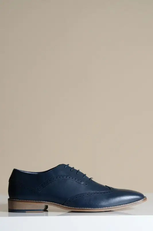 Marinblå läderskor Marc Darcy Dawson - Wingtip brogue