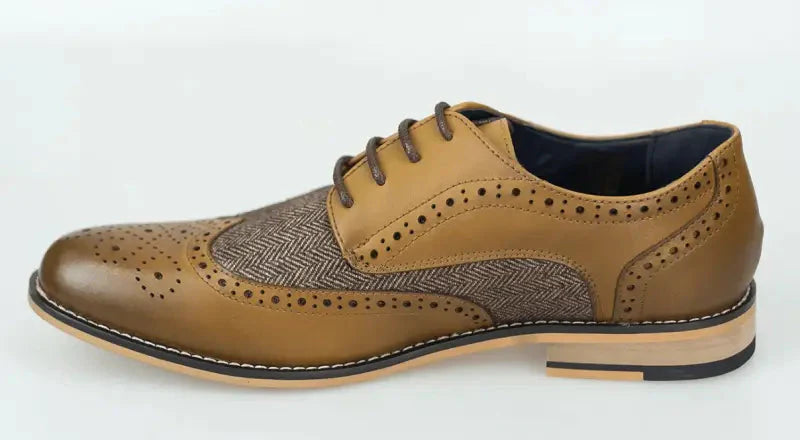 Mörkbruna tweedskor | Cavani Horatio TAN - schoenen