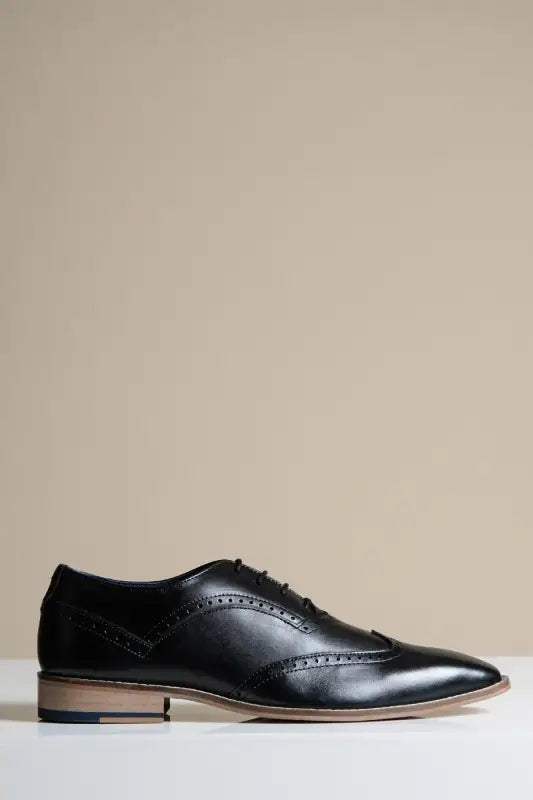 Svarta läderskor Marc Darcy Dawson - Wingtip brogue