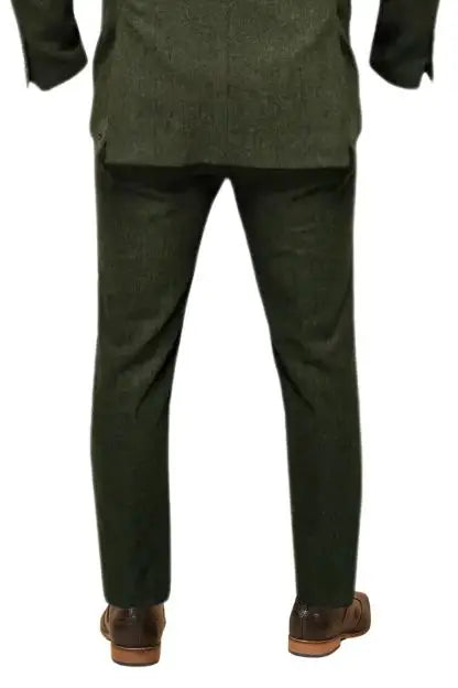 CASTLESON – Byxor Chief Olive Tweed - Pantalon