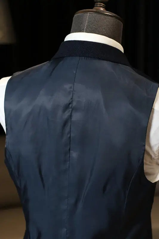 TAVERNY Chief - Herrkostym Navy tweed - driedelig pak