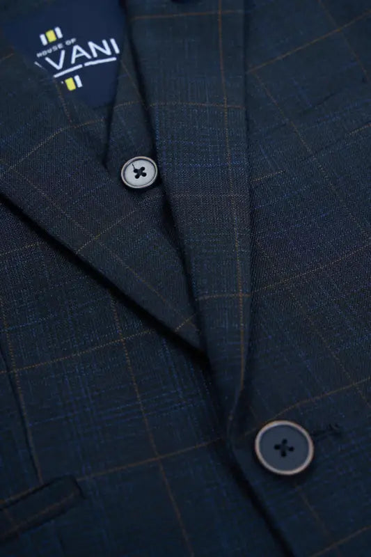 Tredelad kostym för barn – Torino Marinblå - Barnkostym