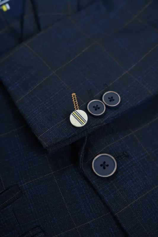 Tredelad kostym för barn – Torino Marinblå - Barnkostym