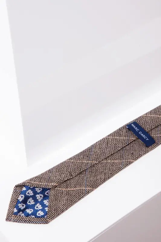 Beige Tweedslips | Marc Darcy - Stropdas