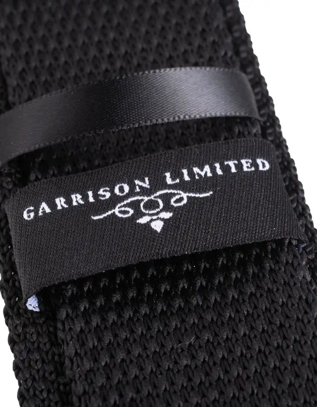 Svart Slips Stickad | Garrison Limited - stropdas